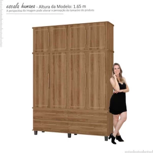 Guarda Roupa 4 Portas House Fabrimoveis Freijo
