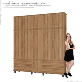Guarda Roupa 5 Portas House Fabrimoveis Freijo