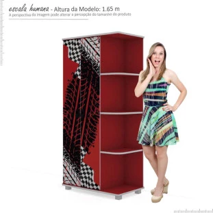 Guarda Roupa Infantil Menino 2 Portas Cross Gelius Vermelho
