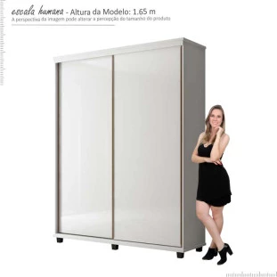Guarda Roupa 2 Portas Correr 1.8 Versátil Fabrimoveis Branco