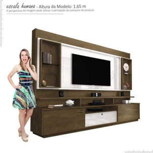 Estante Home Para TV até 58 Coliseu EDN Nogal/Off White