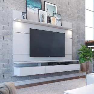 Home Suspenso Sala Para TV 65 Polegadas 182x164 Decore 1.8 Imcal Branco