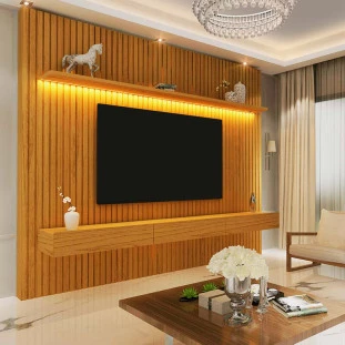Home Ripado Para TV 85 Polegadas Com LED 230x250 Nobre Gelius Naturale