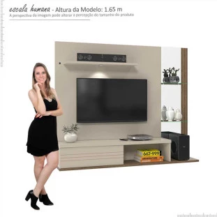 Home Suspenso Para TV 50 Paris Patrimar Off White/Demolição