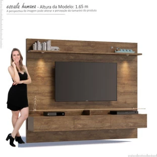 Home Suspenso Para TV 65 Polegadas Vidratto 2.2 Imcal Madeira