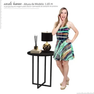 Conjunto de Mesas Lateral Apoio 8030 8031 JB Bechara Preto
