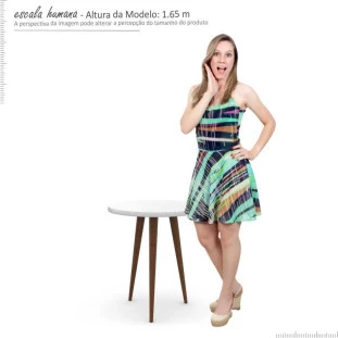 Mesa de Apoio Retrô Pés Palito 53 X 53 X 63 Legs Patrimar Branco