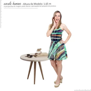 Mesa Lateral Pés Palito 8015 JB Bechara Pérola