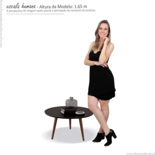 Mesa de Centro Retrô Grace EDN Preto