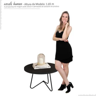 Mesa de Centro Redonda 8006 JB Bechara Preto