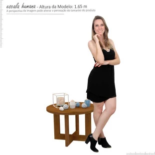 Mesa de Centro Redonda 8001 JB Bechara Caramelo