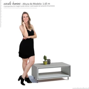 Mesa de Centro Moderna Ópera Imcal Branco