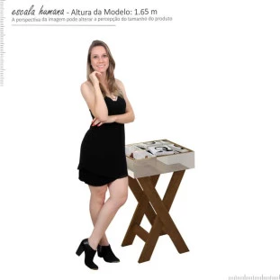 Mesa Lateral Espelhada 4024 JB Bechara Caramelo