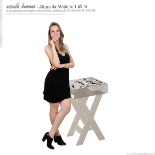 Mesa Lateral Espelhada 4024 JB Bechara Pérola