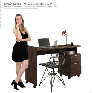 Mesa Para Escritório Estudos Alessa M1 Lukaliam Noce