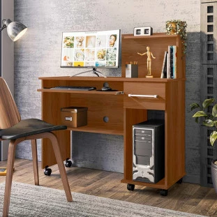 Mesa Para Computador Pequena Office Studio Lukaliam Jequitiba