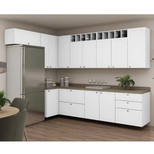 Módulo Nicho Horizontal 60x20x34cm 100% MDF Cozinha Modulada Robel Branco