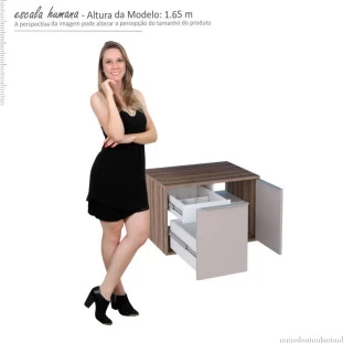 Módulo Suspenso Para Banheiro Arati 60 Cozimax Nude/Tamarindo