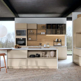 Módulo Armário Aéreo 68x30x34cm 1 Porta Vidro Reflecta Cozinha Modulada Robel Fendi