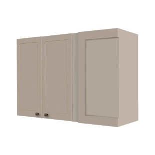 Módulo Armário Aéreo Canto Reto 68x100x34cm 100% MDF Cozinha Provence Robel Fendi/Fendi Matte
