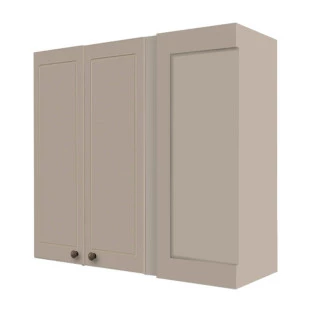 Módulo Armário Aéreo Canto Reto 88x100x34cm 100% MDF Cozinha Provence Robel Fendi/Fendi Matte
