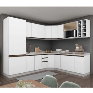Armário Aéreo Nicho Micro-Ondas 68x70x43 Vidro Reflecta Cozinha Modulada Robel Branco