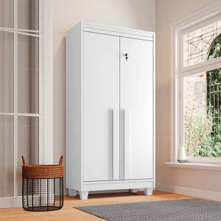Organizador Multiuso 70cm Lavanderia Quarto Escritório 2 portas Paris RV Móveis Branco