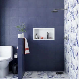 Nicho Para Banheiro 60x30x10 Mármore Sintético Cozimax Branco Liso