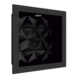 Nicho Para Banheiro 30x30 Com LED Mármore Sintético Cozimax Preto Textura