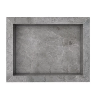 Nicho Para Banheiro 40x30X10 Porcelanato Polido Diamante Cozimax Cinza