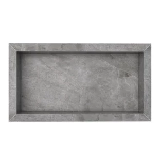 Nicho Para Banheiro 60x30x10 Porcelanato Polido Diamante Cozimax Cinza