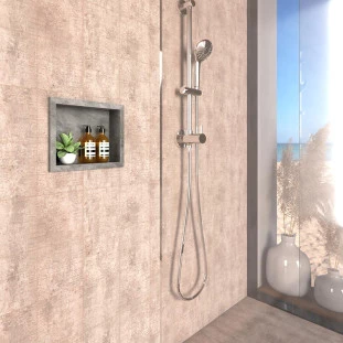 Nicho Para Banheiro 40x30X10 Porcelanato Polido Tradicional Cozimax Cinza