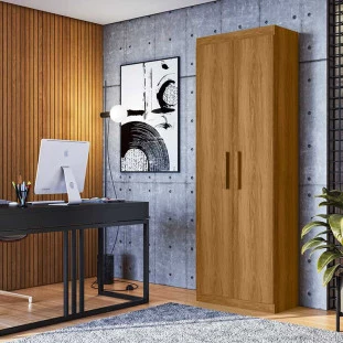 Organizador Multiuso Quarto Sala Escritório 2 Portas 204x70cm Delta Lukaliam Freijo
