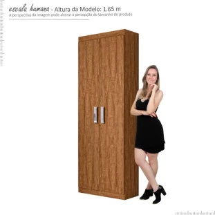 Organizador Multiuso 2 Portas Delta Lukaliam Amêndoa