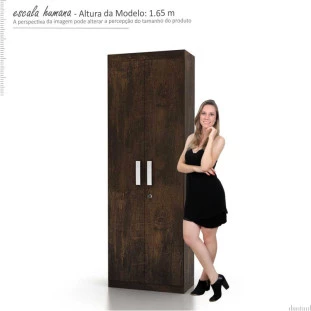 Organizador Multiuso 2 Portas Delta Lukaliam Noce