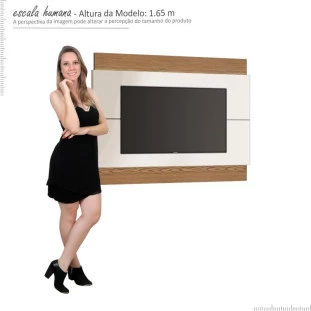 Painel Para TV 50 Polegadas Classic 1.4 Imcal Off White/Freijó