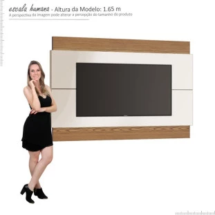 Painel Para TV 65 Polegadas Classic 1.8 Imcal Off White/Freijó