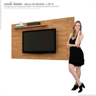 Painel Para TV 55 Polegadas Grécia 1.8 Lukaliam Amêndoa