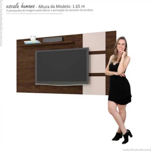 Painel Para TV 55 Polegadas Grécia 1.8 Lukaliam Noce/Off White