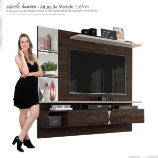 Painel Para TV 55 Polegadas Intense 1.8 Lukaliam Noce/Off White