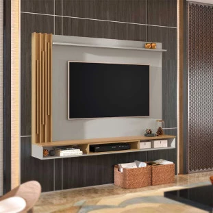 Painel Para TV 55 Polegadas Ripado 180cm Aston EDN Fendi/Freijo