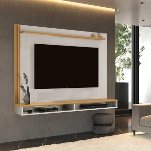 Painel Para TV Ripado 55 Pol 1.4 Ciccare EAX Móveis Fendi/Freijo