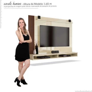 Painel Para TV até 50 Polegadas Dijon EDN Off White/Naturale