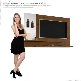Painel Para TV 42 com Espelho 5008 JB Bechara Caramelo
