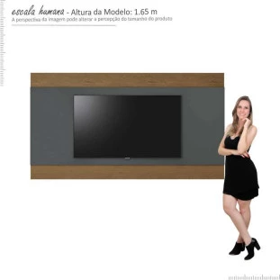 Painel Para TV até 65 Polegadas Merlot 180 EDN Grafite/Naturale