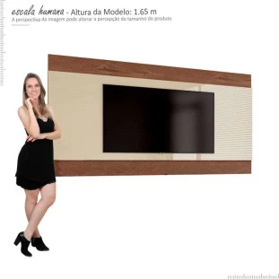 Painel Para TV até 65 Polegadas Merlot 180 EDN Off White/Naturale