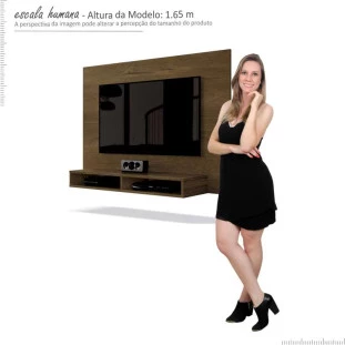 Painel Para TV 43 Polegadas Fox EDN Nogal Acetinado