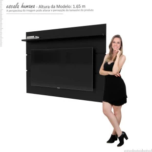 Painel Para TV 50 Polegadas 160cm Prism 1.6 Patrimar Preto
