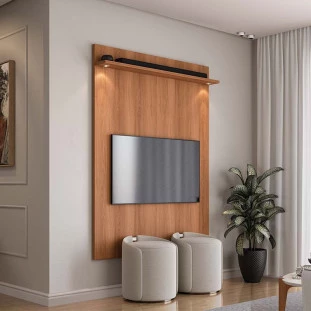 Painel Pequeno 136x180cm Para TV 55 River 1.36 Lukaliam Jequitiba