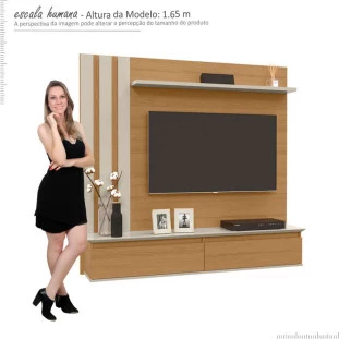 Painel Para TV Até 46 Pol Trend 1.6 Patrimar Novare/Off White